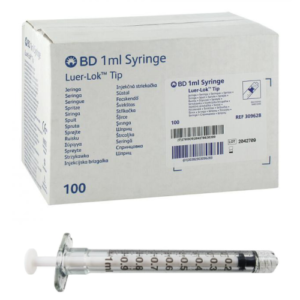 1ml BD SYRINGES, LUER LOK TIP - 309628