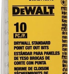 DEWALT DWAST18010 1/8IN DRYWALL STANDARD CUT OUT BIT 10 Pack