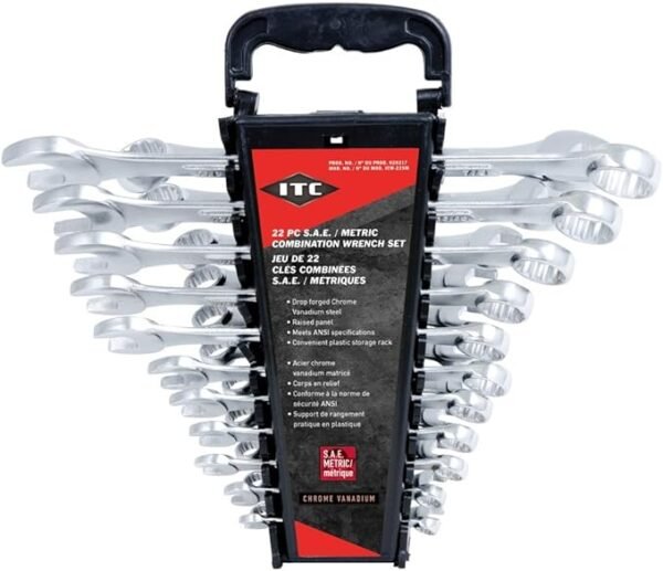 ITC 22-Piece S.A.E./Metric Combination Wrench Set