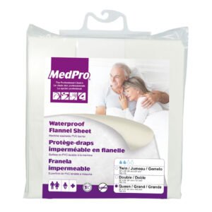 MedPro Waterproof Flannel Bed Sheet, Queen Size