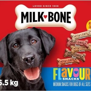 Milk-Bone Flavour Snacks Dog Biscuits Medium Sized Dog Treats, Assorted Flavours, 6.5kg Box